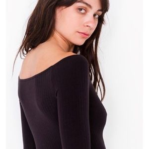 American Apparel Carmen top in black